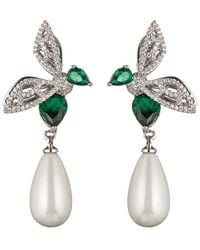 Eye Candy LA - Pearl Cz Azadeh Bee Drop Earrings - Lyst