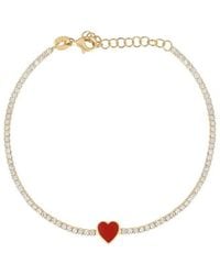 Gabi Rielle - Color Forward 14k Vermeil Crystal Heart Tennis Bracelet - Lyst