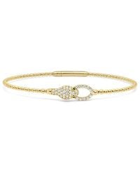 Sabrina Designs - 14K 0.38 Ct. Tw. Diamond & Emerald Snake Stackable Bangle - Lyst
