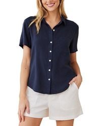 Bella Dahl - Short Sleeve Pocket Button Down - Lyst