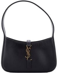 Saint Laurent - Sheep Leather Le 5 A 7 Hobo Mini (Authentic Pre-Loved) - Lyst