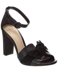 Alexandre Birman - Maxi Clarita Block 90 Embossed Leather & Suede Sandal - Lyst