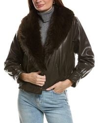 NVLT - Cropped Biker Jacket - Lyst
