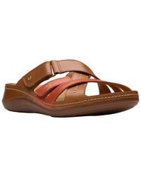 Clarks - Cecily Leather Slide - Lyst
