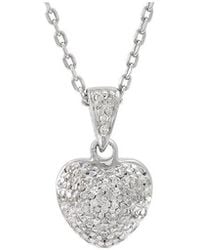 Diamond Select Cuts - 0.14 Ct. Tw. Diamond Puff Heart Pendant - Lyst