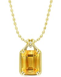 Rina Limor - Gold Over Silver Silver 10.71 Ct. Tw. Citrine & White Topaz Pendant Necklace - Lyst
