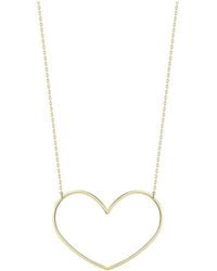 Ember Fine Jewelry - 14k Medium Open Heart Necklace - Lyst