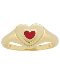 Ember Fine Jewelry - 14K Heart Signet Ring - Lyst