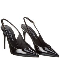 Dolce & Gabbana - Logo Patent Slingback Pump (Authentic Pre-Owned) - Lyst