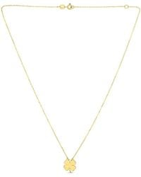Italian Gold - 14K Clover Necklace - Lyst