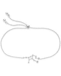 Sterling Forever - Rhodium Plated Cz Constellation Bolo Bracelet - Lyst