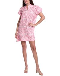 Sail To Sable - Puff Sleeve Linen-Blend Mini Dress - Lyst