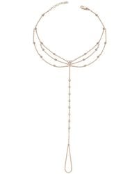 Amorium - 18K Rose Vermeil Cz Mimosa Ankle Bracelet - Lyst