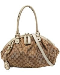 Gucci - Canvas & Leather Medium Sukey Boston Bag (Authentic Pre-Owned) - Lyst