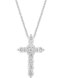 Lab Grown Diamonds - 14K 1.00 Ct. Tw. Lab Grown Diamond Cross Pendant - Lyst