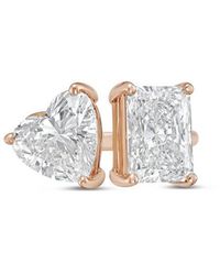 Diana M. Jewels - Diana M. 18K Rose.00 Ct. Tw. Lab-Grown Diamond Two-Stone Ring - Lyst