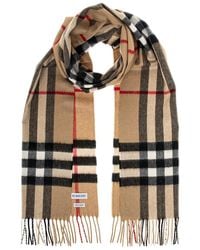 Burberry - Check Cashmere Scarf - Lyst