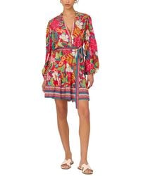 Adrianna Papell - Printed Short Dress - Lyst
