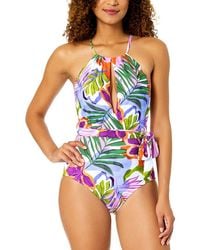 Anne Cole - High Neck Plunge One-Piece - Lyst