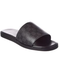 Gucci - Gg Coated Canvas Slide - Lyst