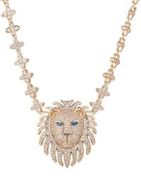Eye Candy LA - The Luxe Collection Cz Lion Head Pendant Necklace - Lyst