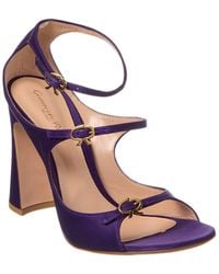 Gianvito Rossi - Misty Satin & Leather Sandal - Lyst