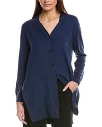 Lafayette 148 New York - Button Front Silk & Wool Cardigan - Lyst