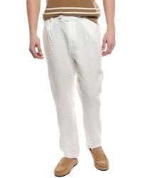 Onia - Linen Tapered Pleated Trouser - Lyst