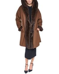 Halston - Wool-Blend Down Puffer Coat - Lyst