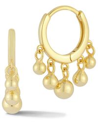 Glaze Jewelry - 14k Over Silver Graduated Ball Hoops - Lyst