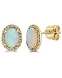 Sabrina Designs - 14K 1.13 Ct. Tw. Diamond & Opal Earrings - Lyst