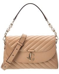 Jimmy Choo - Avn Curve Top Handle Leather Shoulder Bag - Lyst