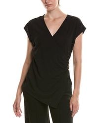 Anne Klein - Side Button Wrap T-Shirt - Lyst