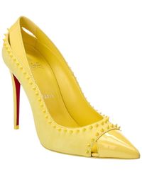 Christian Louboutin - Kate 100 Patent & Suede Pump - Lyst