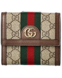 Gucci - Ophidia GG Supreme Canvas & Leather French Wallet - Lyst