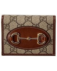 Gucci - 1955 Horsebit GG Supreme Canvas & Leather Wallet - Lyst
