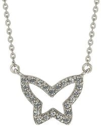 Suzy Levian - 14k 0.30 Ct. Tw. Diamond Butterfly Necklace - Lyst