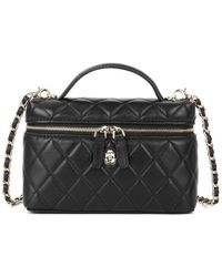 Tiffany & Fred Paris - Quilted Leather Mini Top-Handle Crossbody - Lyst