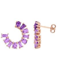 Rina Limor - 2.44 Ct. Tw. Amethyst, Rose De France Stud Earrings - Lyst