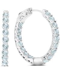 MaxColor - 3.50 Ct. Tw. Topaz Hoop Earrings - Lyst