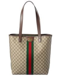 Gucci - Ophidia Medium Gg Supreme Canvas & Leather Tote - Lyst