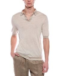 Isaia - Cashmere & Silk-Blend Polo Shirt - Lyst