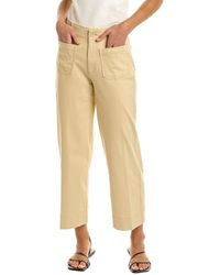 Bagatelle Peached Twill Patch Pocket Pant in Yellow | Lyst