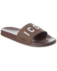 DSquared² - Icon Rubber Slide - Lyst