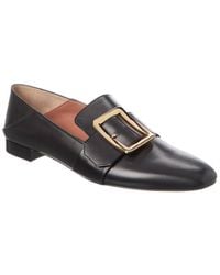 Bally - Janelle Buckled Leather Loafer - Lyst