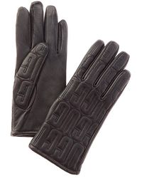 UGG - Logo Quilted Wool & Cashmere-lined Leather Gloves - Lyst