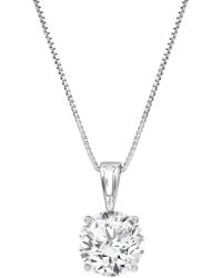 Lab Grown Diamonds - 14k 0.75 Ct. Tw. Lab Grown Diamond Solitaire Pendant Necklace - Lyst
