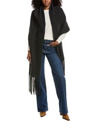Portolano - Fringes Chunky Alpaca & Wool-Blend Wrap - Lyst