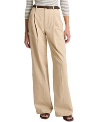 Vince - Camille Mid Waist Wide Cotton Leg Trouser - Lyst