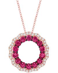 Le Vian - 14k Strawberry Gold 1.38 Ct. Tw. Diamond & Ruby Pendant Necklace - Lyst